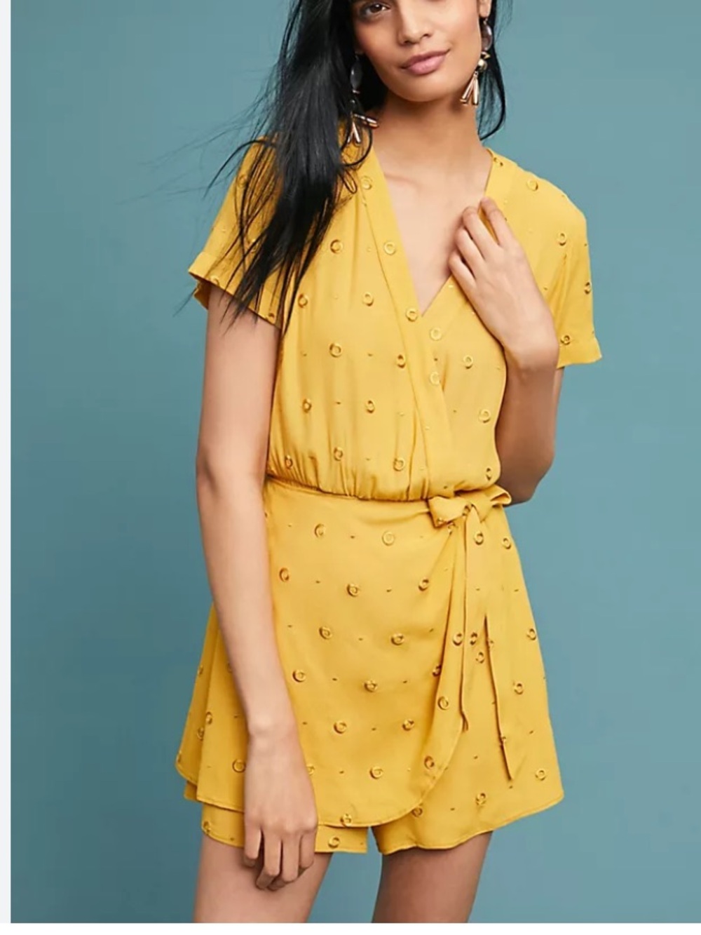 Anthropologie Greenbrier Embroidery Romper